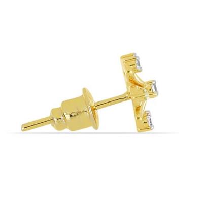 BUY NATURAL WHITE DIAMOND GEMSTONE CLASSIC EARRINGS IN 14K GOLD